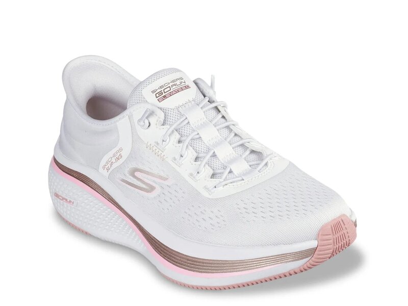 スケッチャーズ レディース シューズ スニーカー Skechers Hands Free Slip-ins Go Run Elevate 2.0 Banyan Running Shoe - Women's White/Pink ホワイト