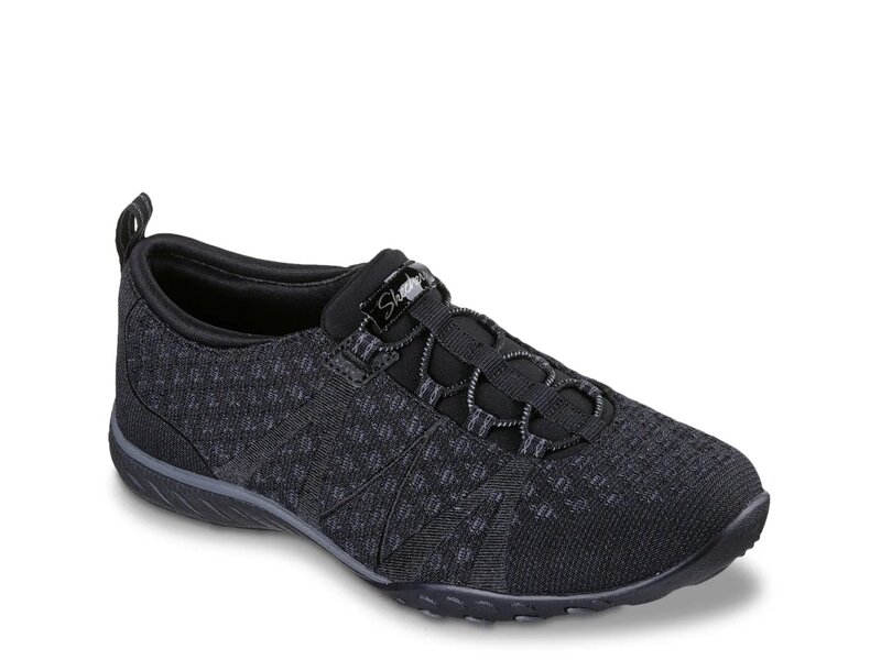 スケッチャーズ レディース シューズ スリッポン・ローファー スニーカー Skechers Breathe Easy Slip-On Sneaker - Women's Black ブラック