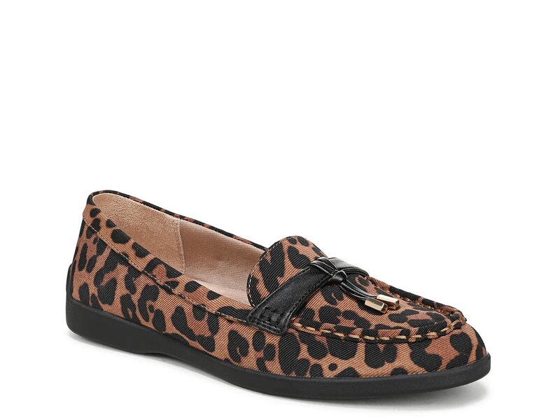 ライフストライド レディース シューズ スリッポン・ローファー LifeStride Malta Loafer Black/Brown Leopard Print 黒いこと