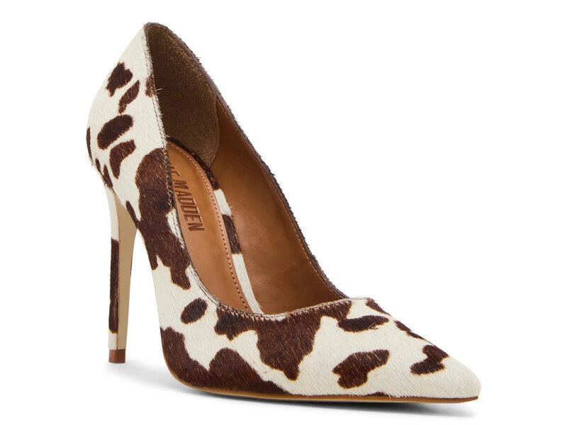 スティーブ マデン レディース シューズ パンプス Steve Madden Noir Pump Brown/White Cow Print Calf Hair Leather ホワイト 24,272円