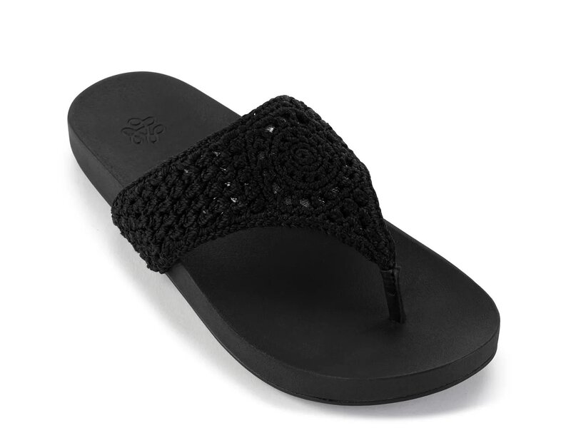 ザサック レディース シューズ サンダル The Sak Everly Crochet Sandal Black Medallion ブラック