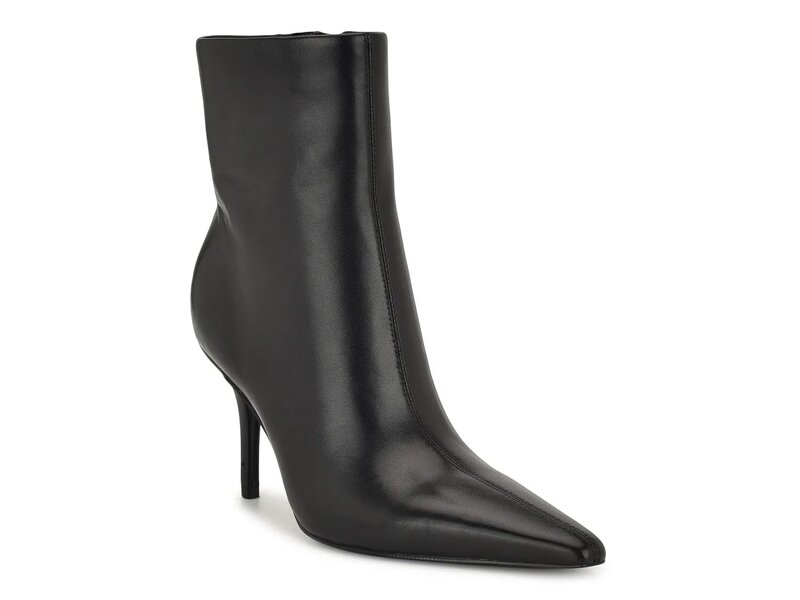 ナインウェスト レディース シューズ ブーツ・レインブーツ Nine West Oh My Bootie Black Leather ブラック｜ReVida 店