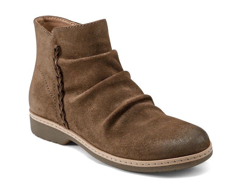 地びた レディース シューズ ブーツ・レインブーツ Earth Hilaree Bootie Brown Suede 赤銅色 ブーツ-レディース靴-その他