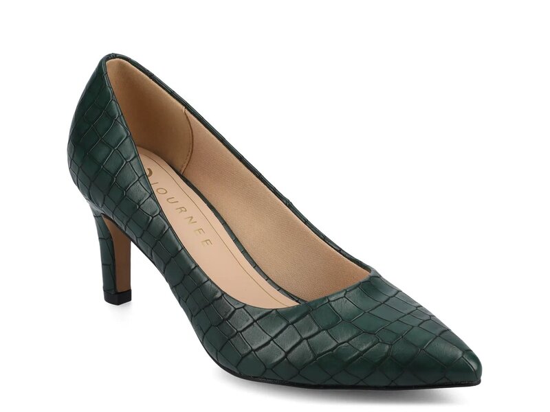 ジャーニー レディース シューズ パンプス Journee Scylee Pump Dark Green Croc Print グリーン｜ReVida 店 13,912円