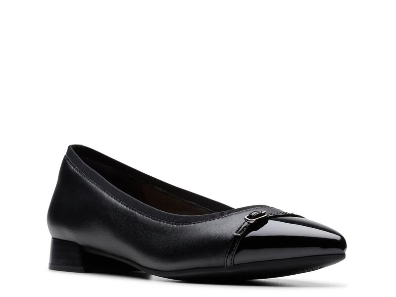 クラークス レディース シューズ パンプス Clarks Natalyn Dusk Flat Black 黒いこと レディース靴-パンプス