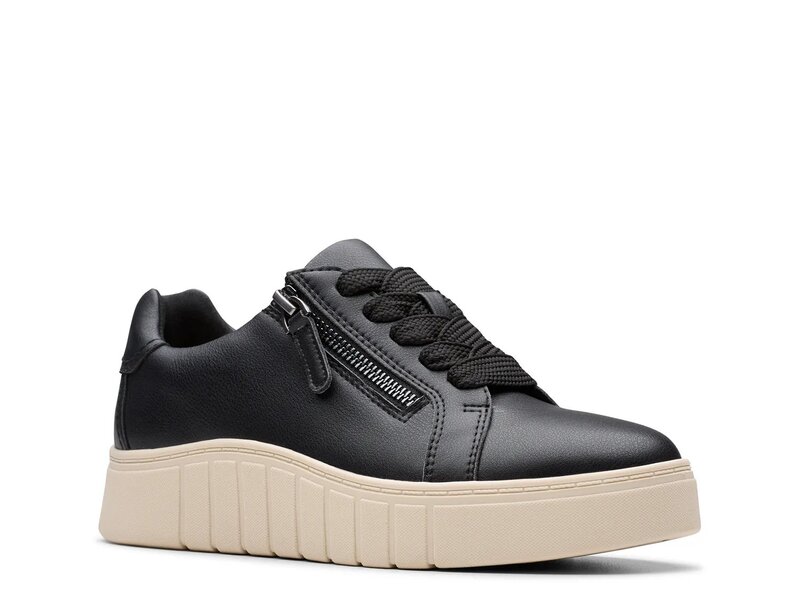 クラークス レディース シューズ スニーカー Clarks Mykah Joy Sneaker Black Leather 黒いこと