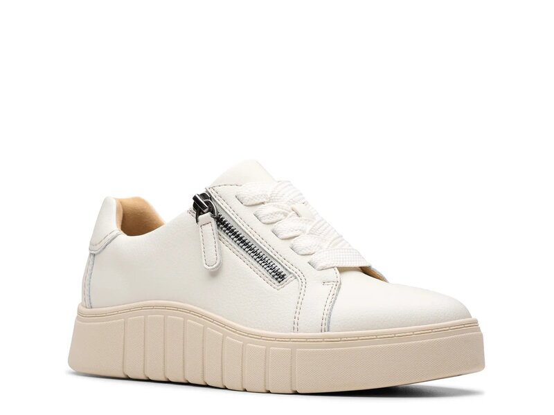 クラークス レディース シューズ スニーカー Clarks Mykah Joy Sneaker Off White Leather 象牙色
