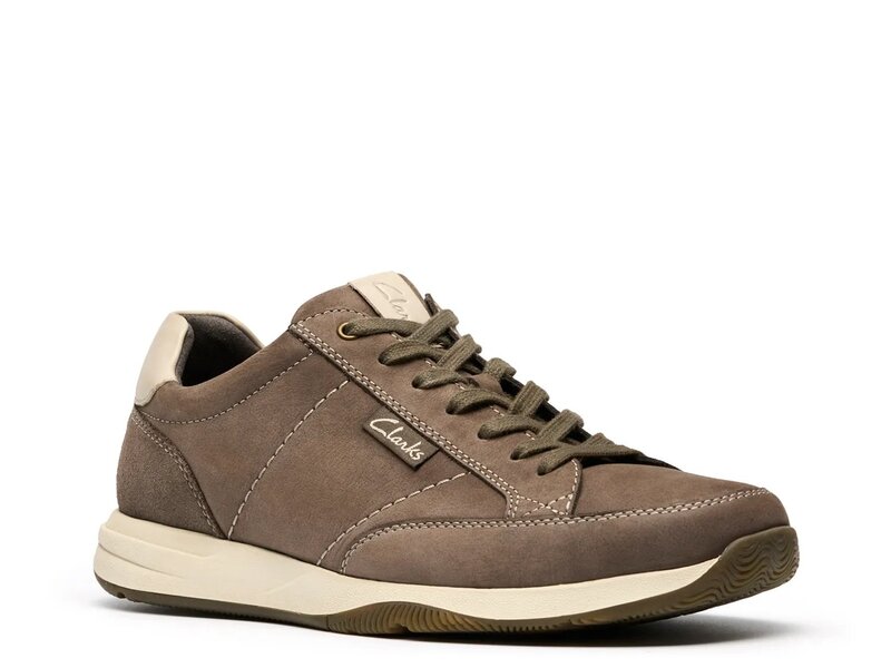 クラークス メンズ シューズ スニーカー Clarks Townview Sneaker Grey Nubuck Leather 薄墨色