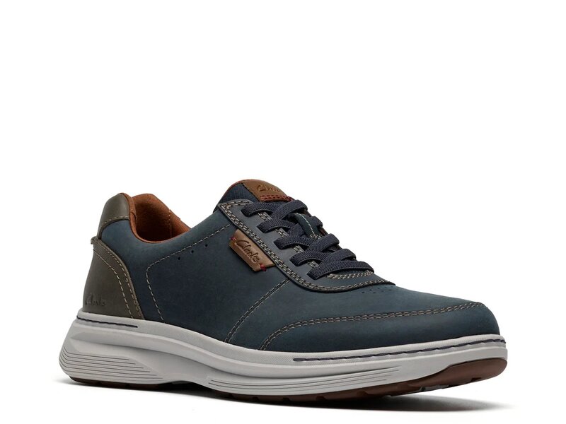クラークス メンズ シューズ スニーカー Clarks Craftwell Sneaker Navy Leather 米国海軍