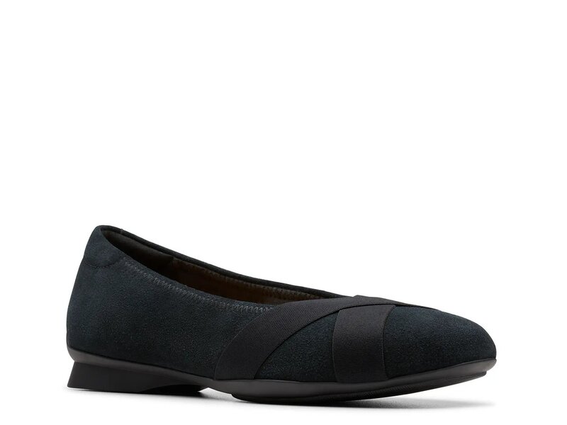 クラークス レディース シューズ スリッポン・ローファー Clarks Jazmynn Gem Slip-On Black Suede 黒いこと