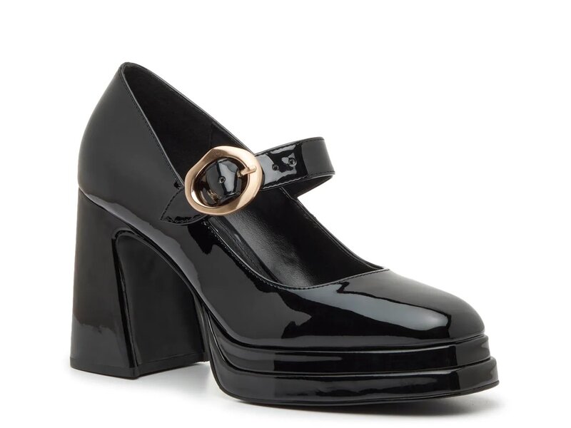 スティーブ マデン レディース シューズ パンプス プラットホーム Steve Madden Kylee Mary Jane Platform Pump Black 黒いこと