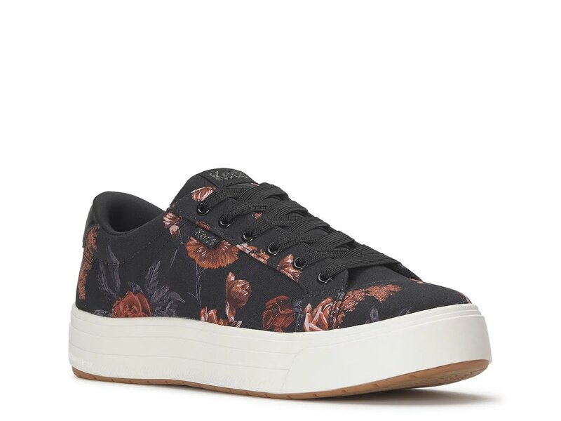 ケッズ レディース シューズ スニーカー プラットホーム Keds Park Platform Sneaker Black Floral Print 黒いこと