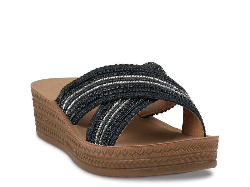 ジーシーシューズ レディース シューズ サンダル GC Shoes Robyn Wedge Sandal Black ブラック｜ReVida 店
