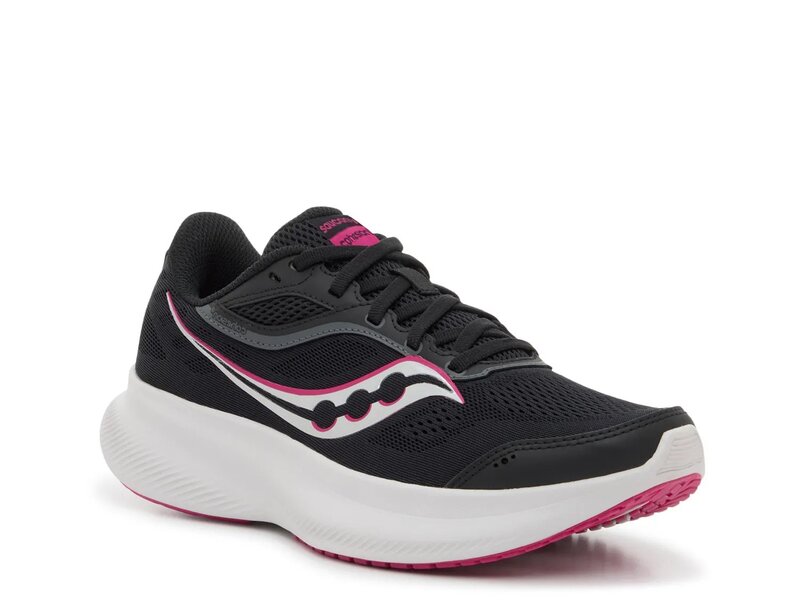 サッカニー レディース シューズ スニーカー Saucony Cohesion 18 Running Shoe - Women's Black/White/Pink ホワイト