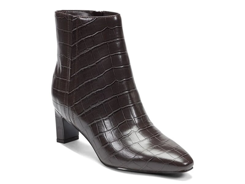 ロックポート レディース シューズ ブーツ・レインブーツ Rockport Marisa Bootie Dark Brown Croc Print Leather ブラウン|ReVida 店