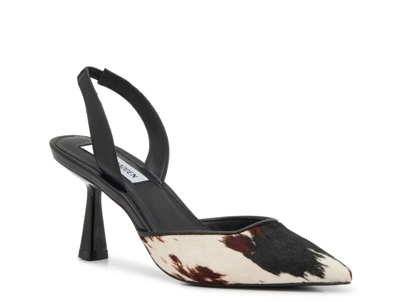 スティーブ マデン レディース シューズ パンプス Steve Madden Beyah Pump Brown/White Cow Print Calf Hair ホワイト