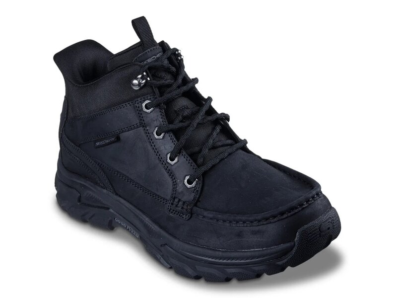 スケッチャーズ メンズ シューズ ブーツ・レインブーツ リラックスフィット ブーツ Skechers Slip-Ins Relaxed Fit: Respected 2.0 Hagler Boot - Men Black ブラック