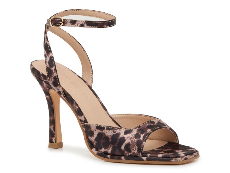 チャイニーズランドリー レディース シューズ サンダル Chinese Laundry Lena Sandal Black/Brown Leopard Print Satin ブラック