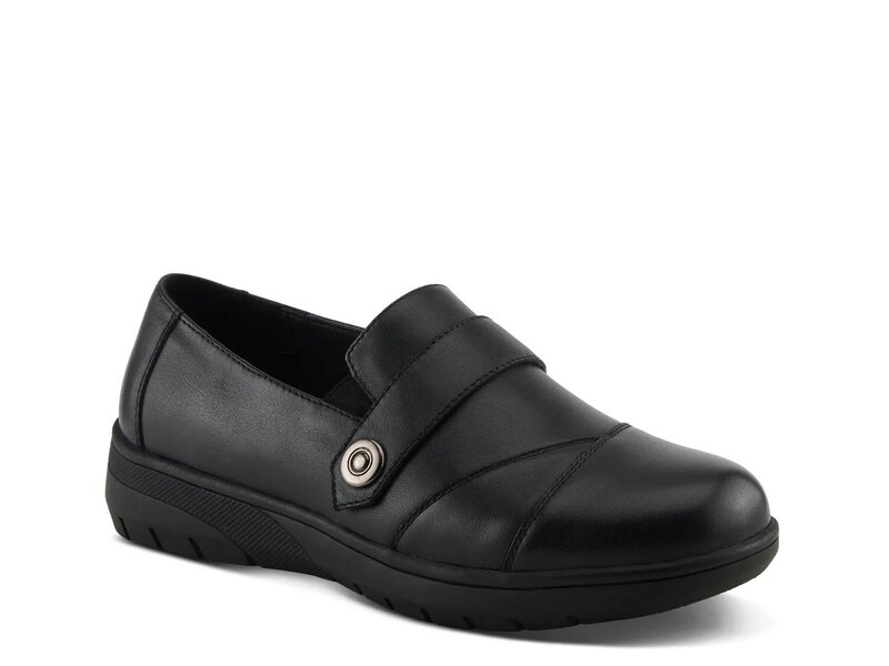 春季足付き レディース シューズ スリッポン・ローファー Spring Step Ivorie Slip-On Black 黒いこと 靴-レディース靴-ローファー