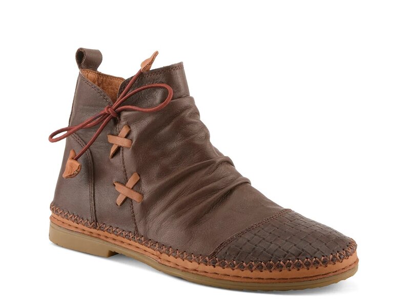 弾機足取り レディース シューズ ブーツ・レインブーツ Spring Step Pomeroy Bootie Dark Brown 赤銅色