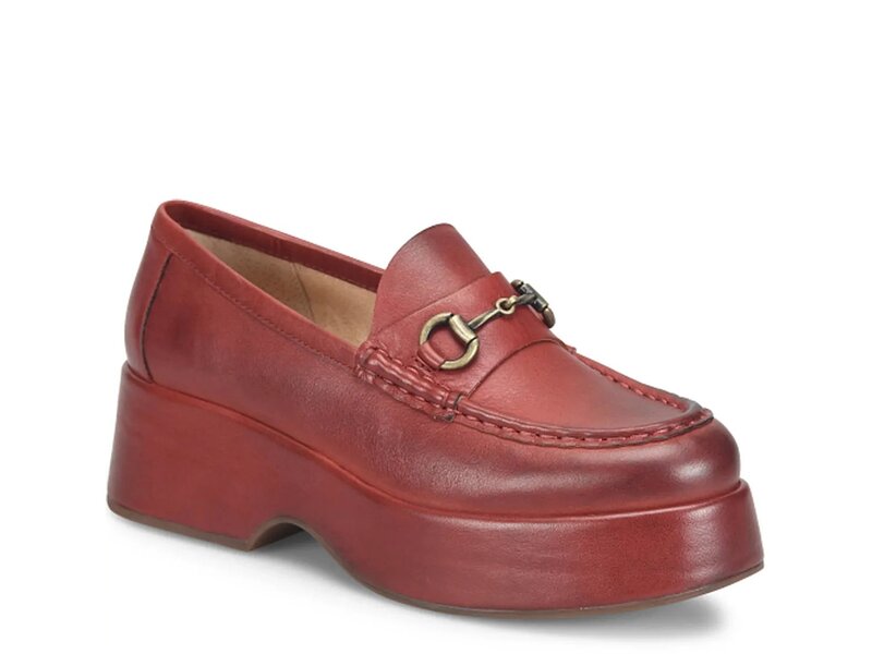コークイーズ レディース シューズ スリッポン・ローファー プラットフォーム ローファー Kork-Ease Parson Platform Loafer Red レッド|ReVida 店