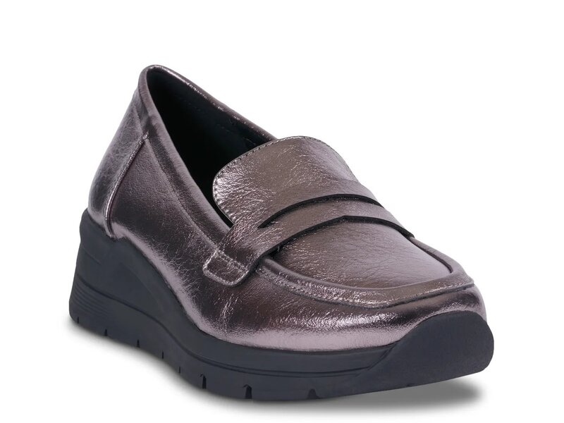 ジーシーシューズ レディース シューズ スリッポン・ローファー GC Shoes Esther Loafer Silver Metallic しろがね色 レディース靴-ローファー-靴