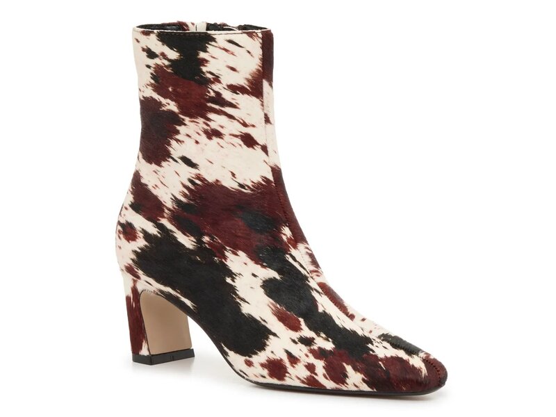 スティーブ マデン レディース シューズ ブーツ・レインブーツ Steve Madden Willa Bootie Brown/White Cow Print Calf Hair Leather ホワイト｜ReVida 店