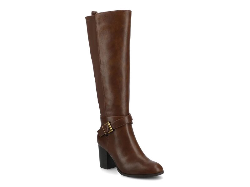 ジャーニー レディース シューズ ブーツ・レインブーツ Journee Avalonn Riding Boot Chocolate Brown Synthetic ブラウン