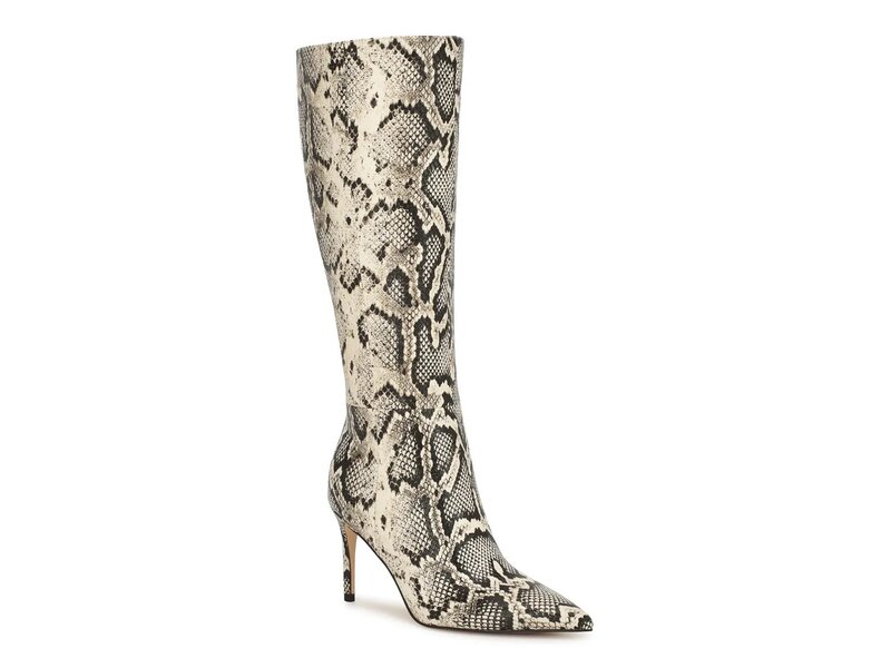 ナインウェスト レディース シューズ ブーツ・レインブーツ Nine West Cook Boot Off White/Black Snake Print オフホワイト