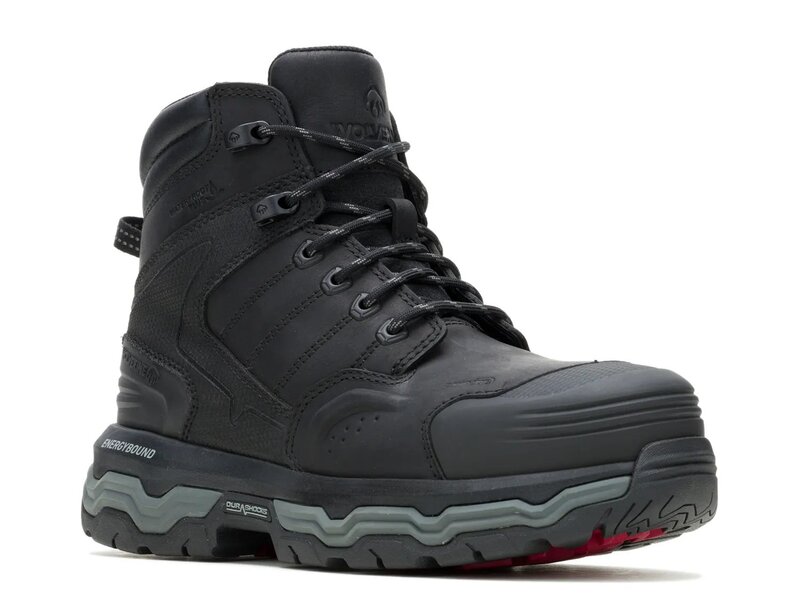ウルヴァリン メンズ シューズ ブーツ・レインブーツ プルオーバー ブーツ Wolverine Alpha Infinity Waterproof CarbonMax Steel Toe Work Boot - Men\u0027s Black 黒いこと