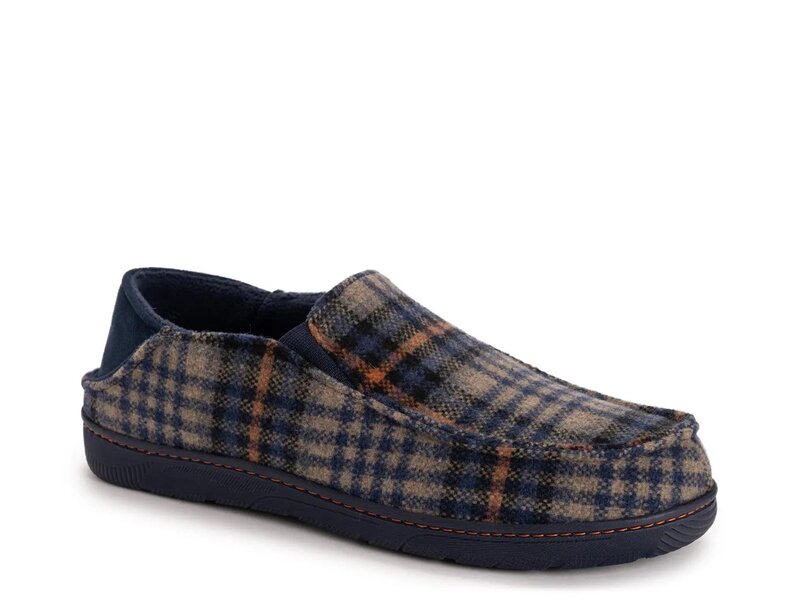 ムクルクス メンズ シューズ サンダル MUK LUKS Owen Full Fit Slipper - Men's Navy Plaid Print ネイビー