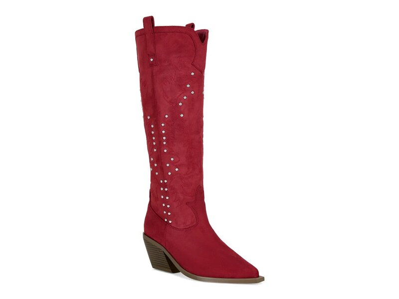 アザレア ワン レディース シューズ ブーツ・レインブーツ Azalea Wang Beckett Cowboy Boot Red レッド｜ReVida 店
