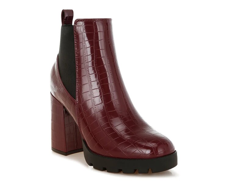 ロンドンラグ レディース シューズ ブーツ・レインブーツ プラットフォーム ブーツ London Rag Foxy Platform Bootie Burgundy バーガンディ