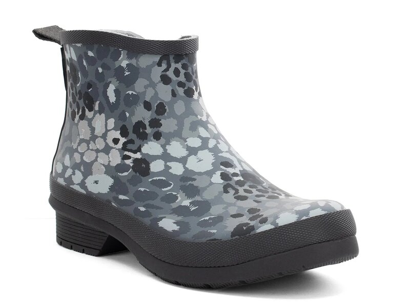 チョーカ レディース シューズ ブーツ・レインブーツ プリント ブーツ Chooka Leopard Print Waterproof Rain Boot - Women's Grey Leopard Print グレー
