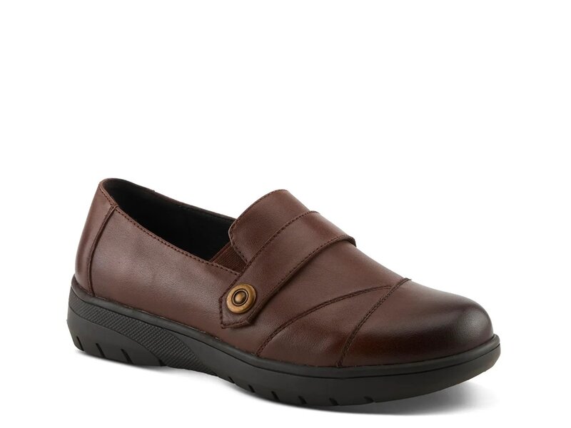 春季足付き レディース シューズ スリッポン・ローファー Spring Step Ivorie Slip-On Dark Brown 赤銅色 ローファー-レディース靴-靴