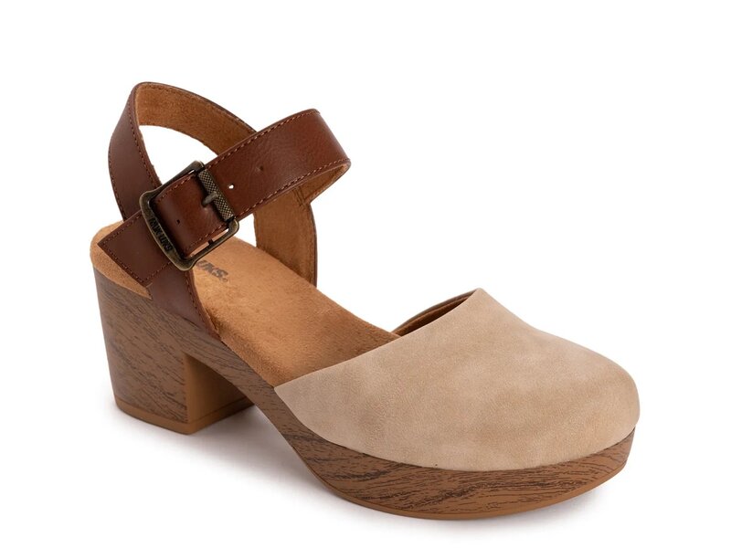 ムクルクス レディース シューズ サンダル プラットフォーム MUK LUKS Merritt Platform Sandal Natural Beige ベージュ