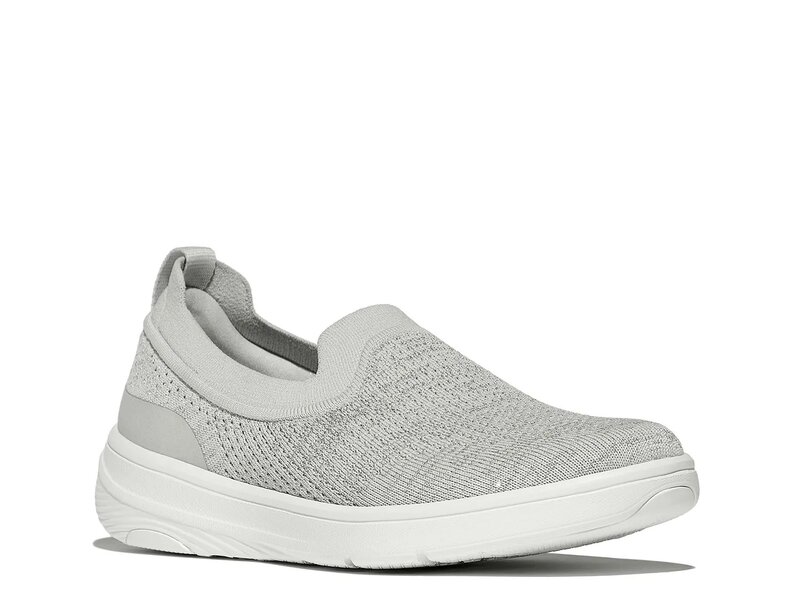 相応うフロップ レディース シューズ スリッポン・ローファー スニーカー FitFlop Super-Q Slip-On Sneaker Grey 薄墨色