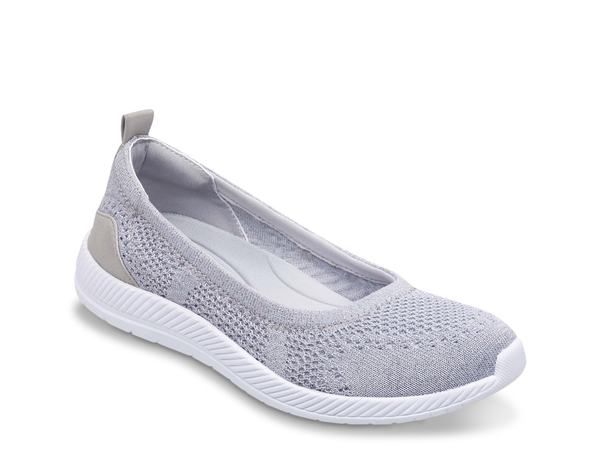 イージースピリット レディース シューズ スリッポン・ローファー Easy Spirit Glitz Slip-On Silver Metallic シルバー