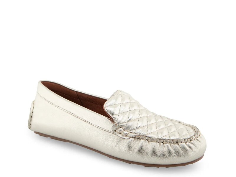エアロソールズ レディース シューズ スリッポン・ローファー Aerosoles Chelsy Driving Loafer Gold Metallic ゴールド 靴-ローファー-レディース靴