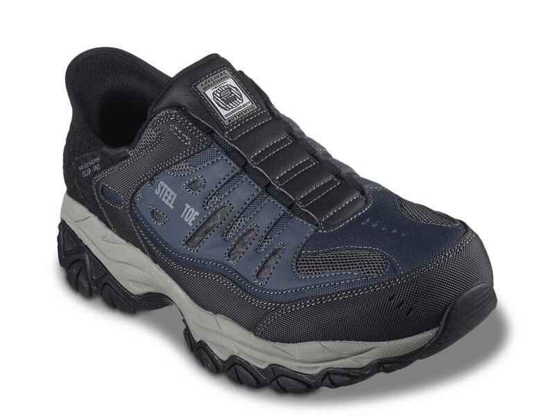 スケッチャーズ メンズ シューズ スニーカー プルオーバー Skechers Hands Free Slip-ins Work Cankton Faison Steel Toe Work Sneaker - Men\u0027s Navy 米国海軍