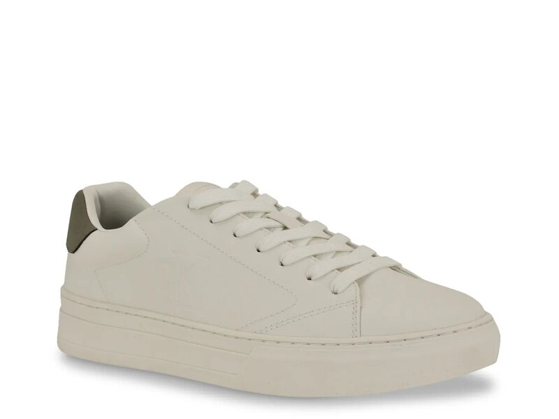 カルバンクライン メンズ シューズ スニーカー Calvin Klein Sollyz Sneaker White/Dark Green 白いこと 靴-メンズ靴-スニーカー