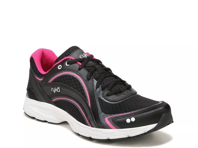 ライカ レディース シューズ スニーカー Ryka Sky Walking Shoe - Women Black/Pink Leather ブラック