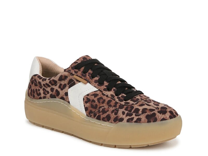 ドクター・ショール レディース シューズ スニーカー プラットフォーム Dr. Scholl's Time Off Win Platform Sneaker Brown/Black Leopard Print ブラック