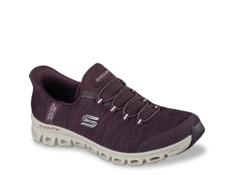 スケッチャーズ レディース シューズ スリッポン・ローファー スニーカー Skechers Hands Free Slip-ins: Glide Step Slip-On Sneaker - Women's Deepurple パープル