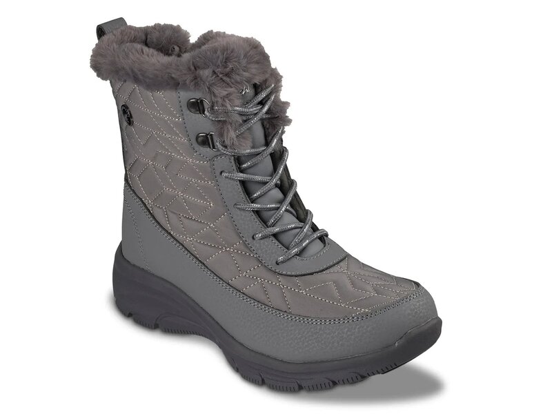 スケッチャーズ レディース シューズ ブーツ・レインブーツ リラックスフィット Skechers Relaxed Fit Easy Going Frostine Waterproof Snow Boot - Women's Charcoal Grey チャコール