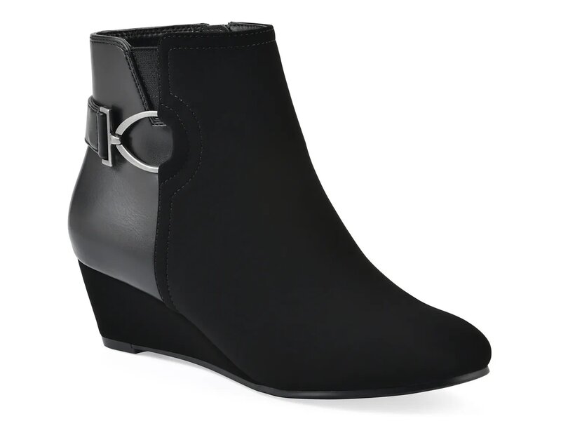 ホワイトマウンテン レディース シューズ ブーツ・レインブーツ White Mountain Chaise Wedge Bootie Black ブラック