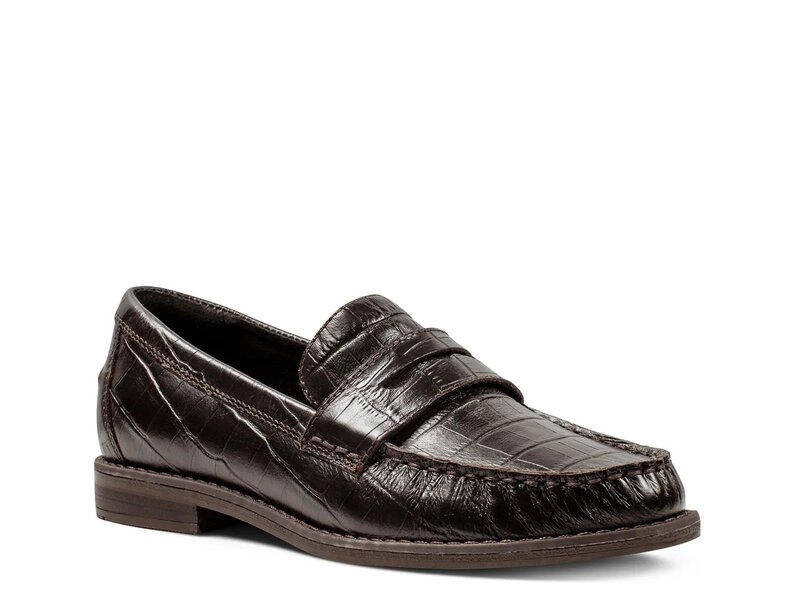 鍵を掛ける界面 レディース シューズ スリッポン・ローファー Rockport Weslin Loafer Dark Brown 赤銅色 ローファー-靴-レディース靴