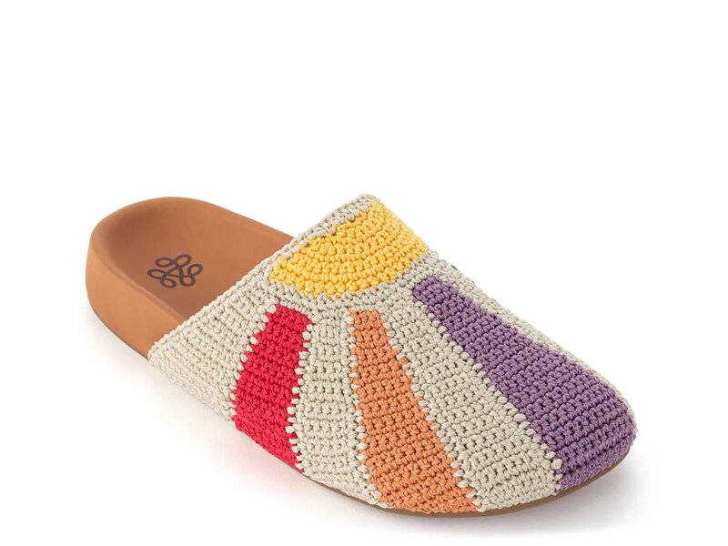 ザサック レディース シューズ サンダル The Sak Bolinas Crochet Clog Multicolor Stripe Print マルチカラー
