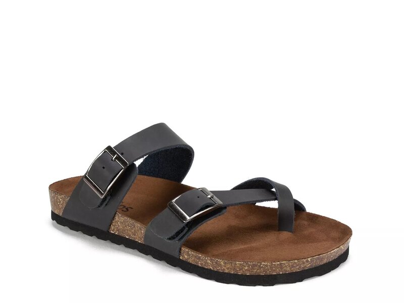 ホワイトマウンテン レディース シューズ サンダル White Mountain Gracie Slide Sandal Black Leather ブラック