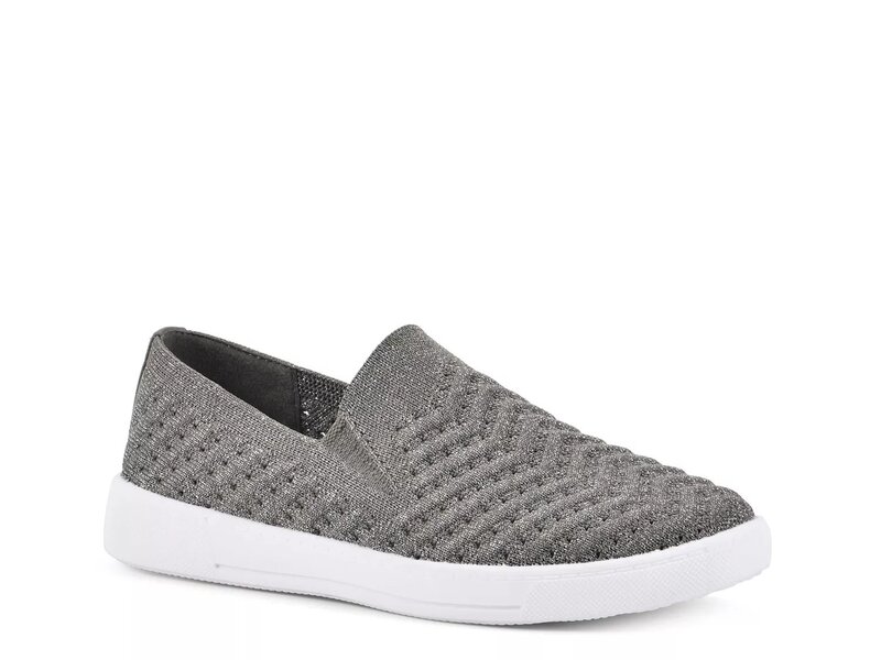 白いこと牟礼 レディース シューズ スニーカー White Mountain Courage Slip-On Sneaker Silver Metallic しろがね色